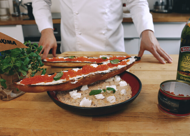 Pērļu grūbas ar kuprlaša ikriem – gardēžu recepte Baltā galdauta svētkiem