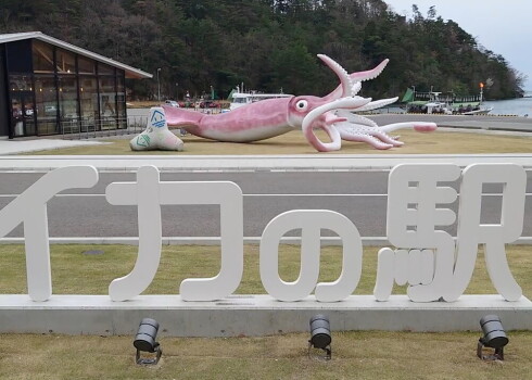 Japānas pilsētiņa notriec Covid-19 finansējumu, nopērkot milzīgu kalmāra statuju
