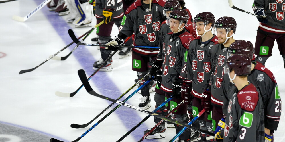 Latvijas hokeja izlase "Arēnā Rīga" aizvadījusi treniņspēli