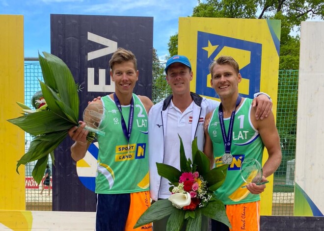 Rinkevičam/Bedrītim sudraba medaļa Eiropas U-22 čempionātā