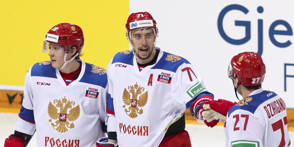 Krievijas hokeja izlases pārstāvji redzēti ārpus "burbuļa". Par šādu pārkāpumu draud izslēgšana no turnīra