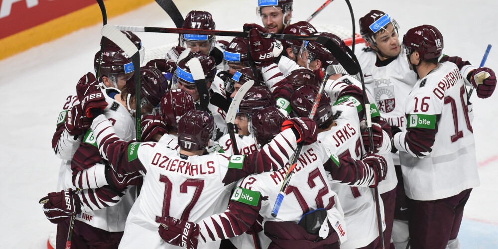 Pasaules čempionāta spēle hokejā starp Latvijas un Kanādas valstsvienībām arēnā ''Rīga''.