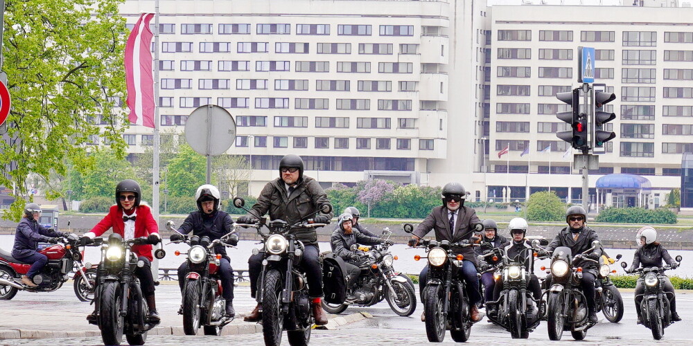 Pirmo reizi Rīgā noticis pasaules mēroga motociklistu pasākums “Distinguished Gentleman’s Ride"
