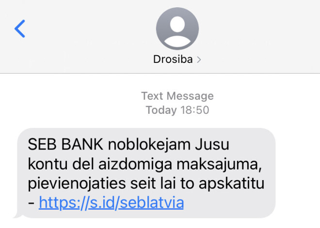 SEB banka brīdina: iestādes vārdā klienti saņem krāpnieku īsziņas