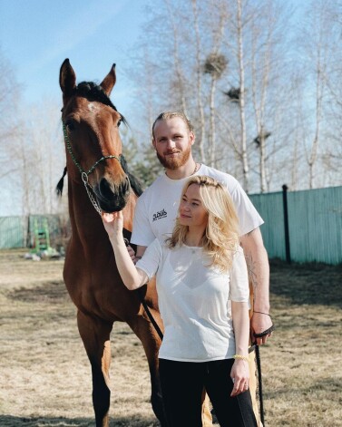 Иван Телегин с невестой Марией Гончар