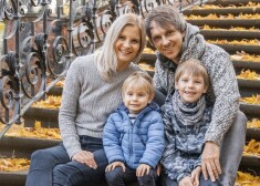 Karīna un viņas ģimene: dzīvesbiedrs – fotogrāfs Mārcis Baltskars, dēli Ralfs (8) un Martins (4). 