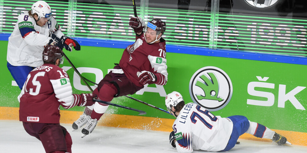 Latvijas hokeja izlase svarīgā mačā "bullīšos" zaudē Norvēģijai