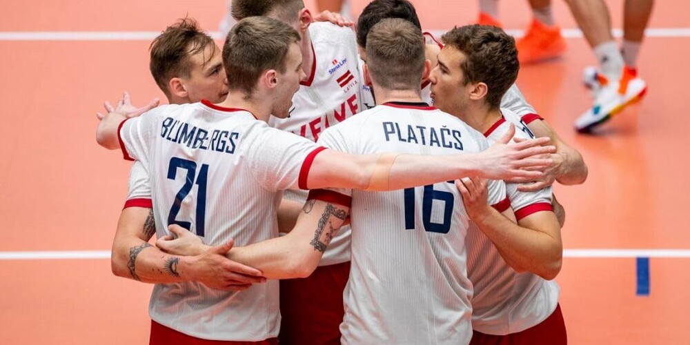 Latvijas volejbolisti Eiropas Zelta līgas pirmo apli noslēdz ar zaudējumu Spānijai