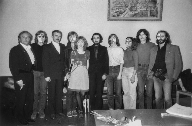 После концерта в Большой ауле Латвийского университета, 1983