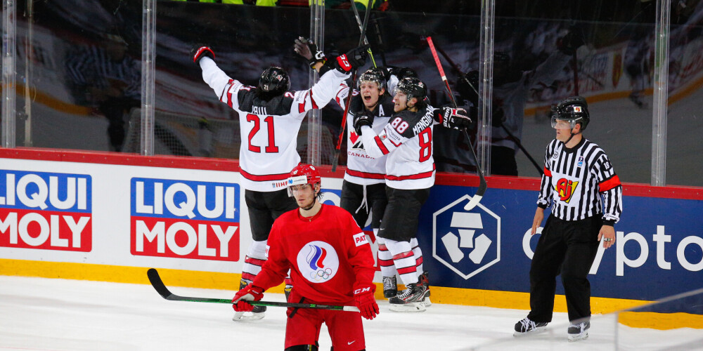 Kanādas un Somijas izlases mazrezultatīvās spēlēs sasniedz PČ pusfinālu