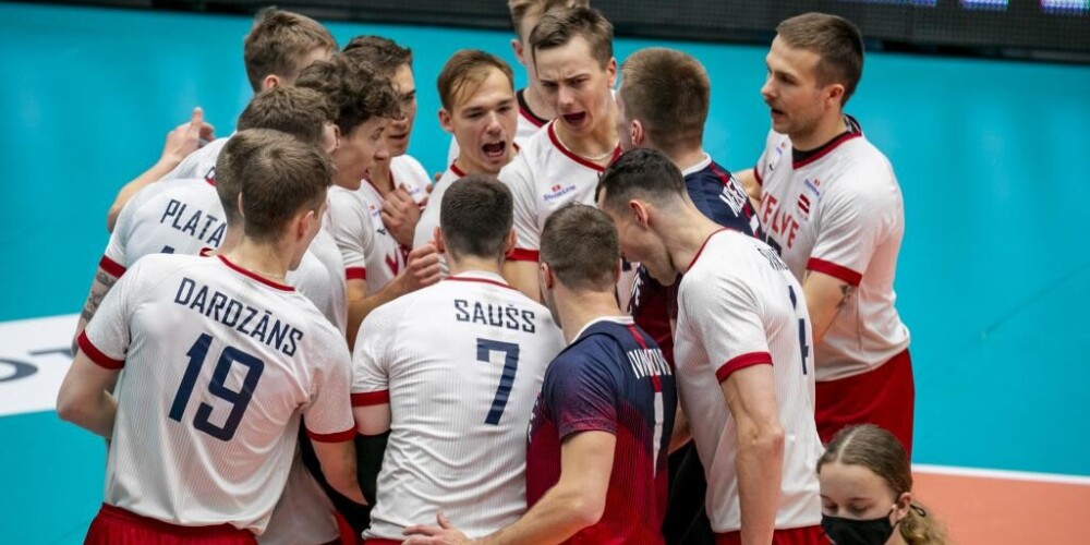 Latvijas volejbolisti Eiropas Zelta līgas turnīra otrā apļa otrajā spēlē trīs setos piekāpjas Spānijai