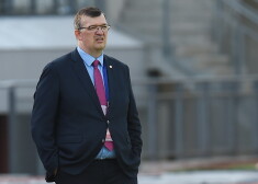Latvijas nacionālās vīriešu futbola izlases galvenais treneris Dainis Kazakevičs.
