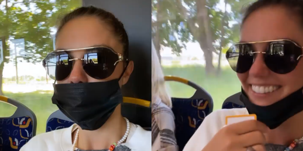 "Вот это приключение!": Муцениеце выбралась из латвийской деревни и прокатилась на троллейбусе в Риге