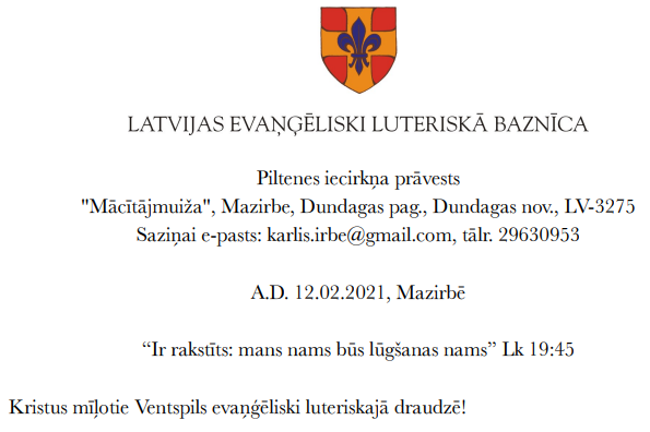 Piltenes prāvesta verdikts iebildumus nepieļauj – mācītājam Ozoliņam Ventspils draudze jāatstāj.