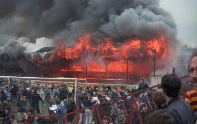 1985. gada ugunsgrēks Bredfordas stadionā.