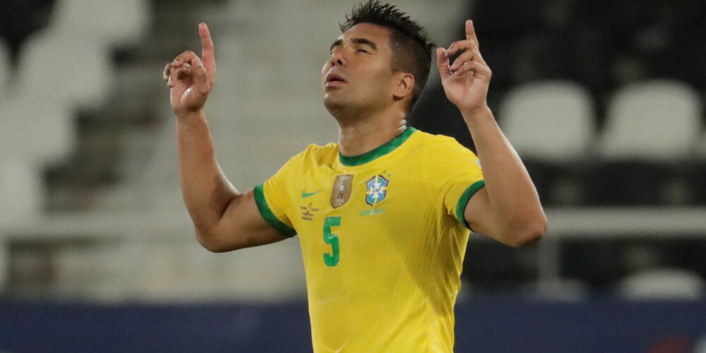 Kazemiru vārti palīdz Brazīlijai sasniegt "Copa America" ceturtdaļfinālu