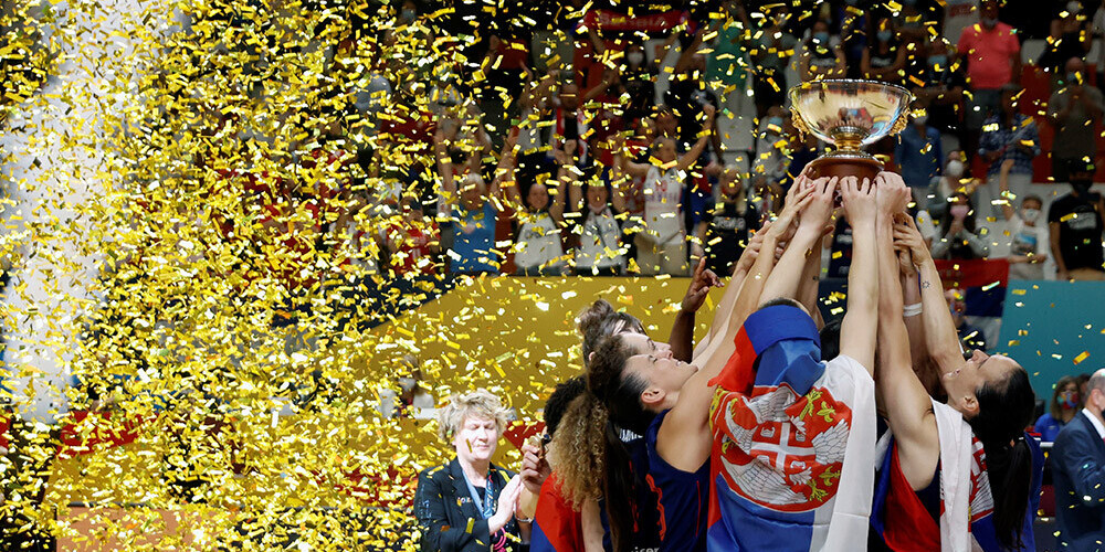 Serbijas basketbolistes atgriežas Eiropas čempioņu tronī; Beļģija izcīna bronzu
