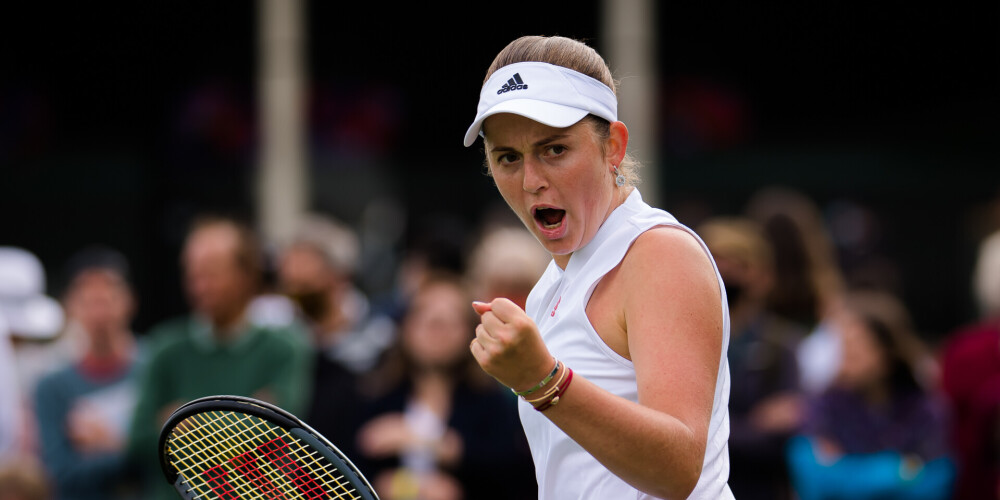 Latvijas tenisiste Aļona Ostapenko.