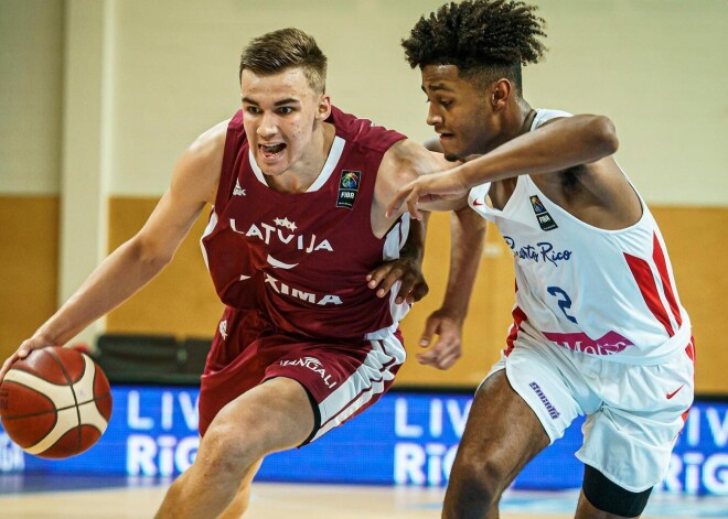 Latvijas U-19 basketbola izlase Pasaules kausa pirmajā mačā zaudē Puertoriko