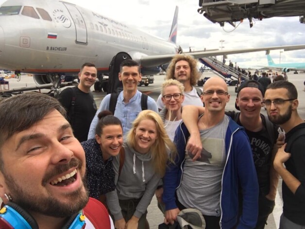 Бусулис с участниками своей группы