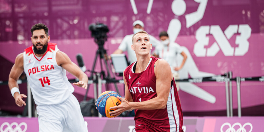 Latvijas 3x3 basketbola izlase cīņu Tokijā sāk ar skaistu uzvaru pār Poliju