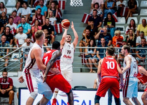 Latvijas vīriešu basketbola izlase pārbaudes spēlē pārspēj Šveici