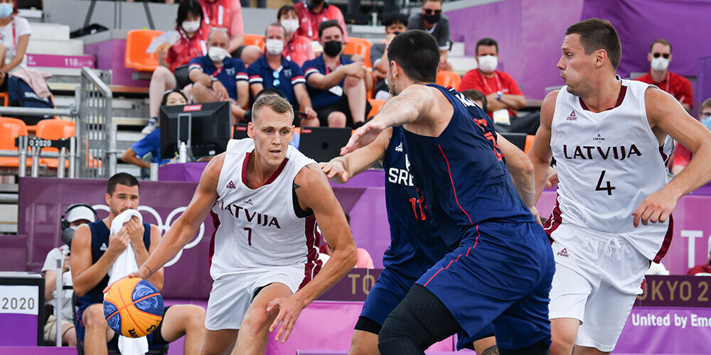 Latvijas izlase 3x3 basketbola milžu derbijā piedzīvo zaudējumu pret Serbiju