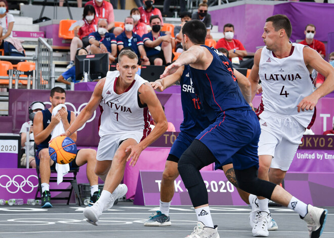 Latvijas izlase 3x3 basketbola milžu derbijā piedzīvo zaudējumu pret Serbiju