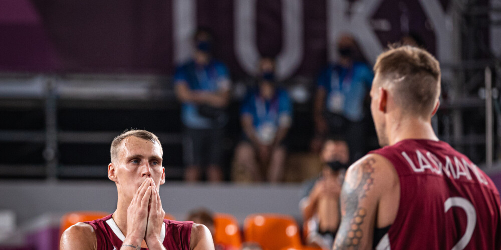 Latvijas izlase Tokijas olimpiskajās spēlēs 3x3 basketbolā zaudē arī OKR vienībai