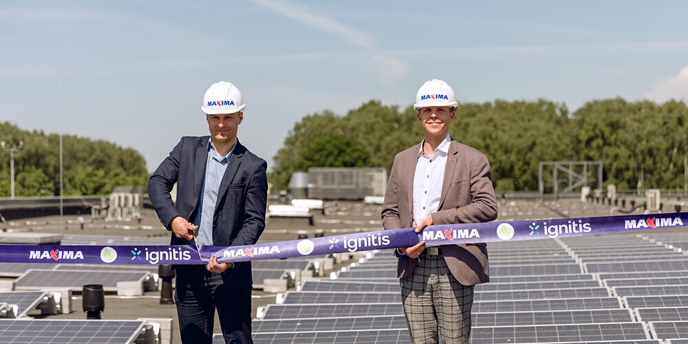 "Maxima" ir pirmais tirdzniecības tīkls Latvijā ar savu saules elektrostaciju