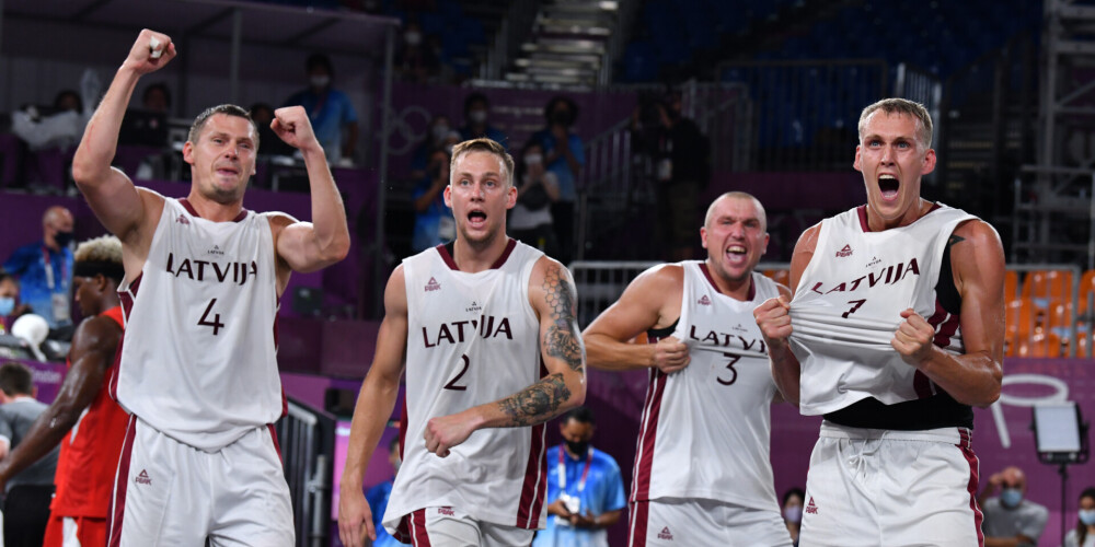 Latvijas 3x3 basketbolisti uzvar Japānu un iekļūst pusfinālā