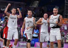 Latvijas 3x3 basketbola komanda ar Agni Čavaru, Nauri Miezi, Kārli Paulu Lasmani un Edgaru Krūmiņu sastāvā otrdien Tokijas olimpisko spēļu ceturtdaļfinālā uzvarēja Japānu un spēlēs pusfinālā.