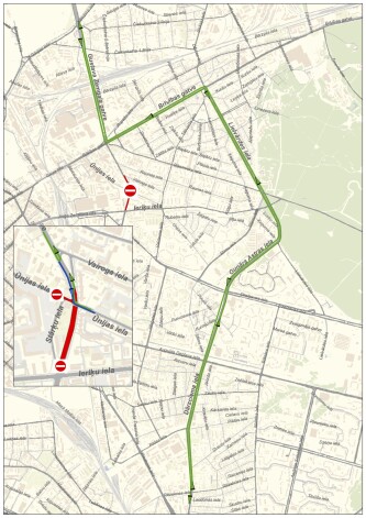 Laika periodā no 2. augusta līdz 15. decembrim tiks slēgta transportlīdzekļu satiksme Gustava Zemgala gatvē, posmā no Vairogu ielas līdz Ieriķu ielas. Tāpat šajā laika periodā tiks slēgta transportlīdzekļu satiksme Ūnijas ielā, posmā no Gustava Zemgala gatvē līdz Stārķu ielai. Slēgtos ielu posmus ir iespējams apbraukt pa Brīvības gatvi un Lielvārdes ielu.