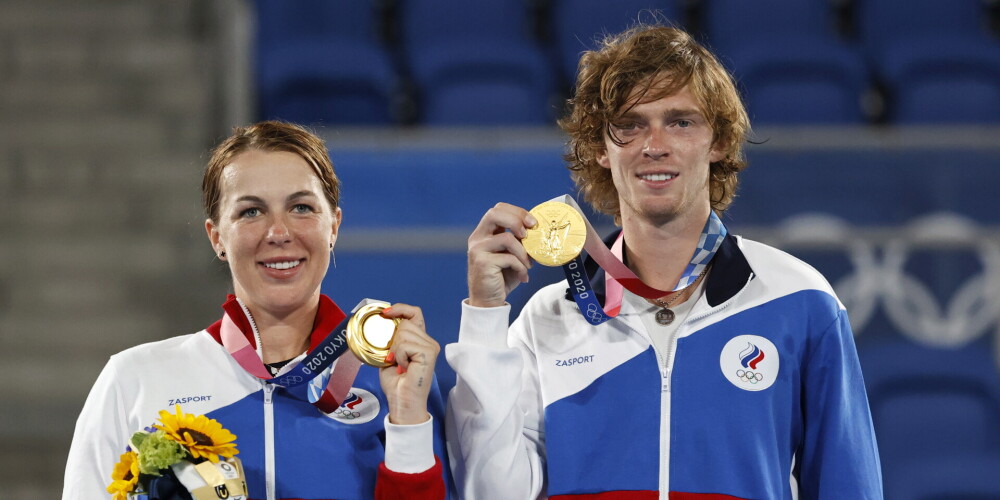 Pavļučenkova un Rubļovs izcīna pēdējo zeltu Tokijas olimpisko spēļu tenisa turnīrā