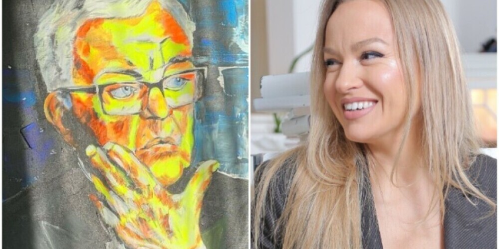 Певица Динара Рудане, вдохновившись Раймондом Паулсом, нарисовала его портрет