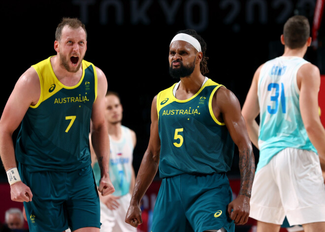 Austrālija līksmo: basketbola izlase izcīna olimpisko bronzu; Dončičs un Slovēnija paliek bez medaļām