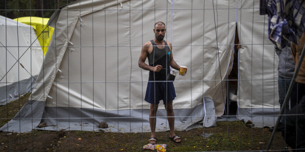 Foto no Lietuvas-Baltkrievijas robežas. 