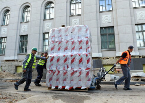 VEF Kultūras pils rekonstrukcijas darbi.