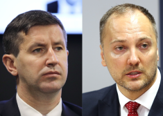 Vjačeslavs Dombrovskis un Sandis Ģirģens.