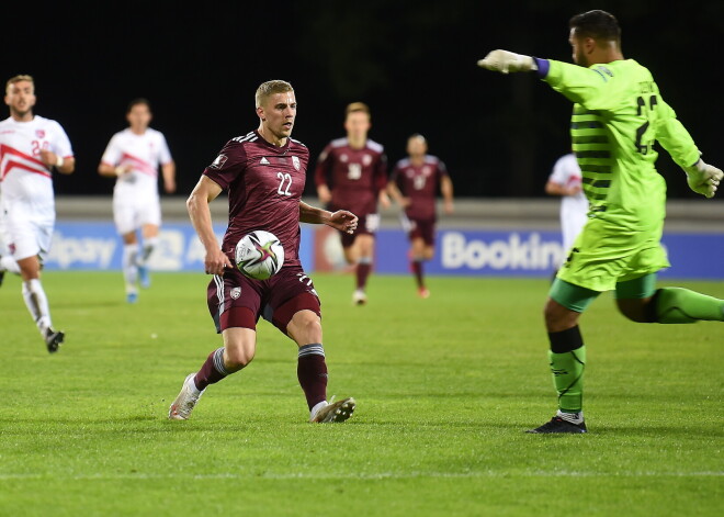 2022.gada Pasaules kausa kvalifikācijas turnīra spēle futbolā starp Latvijas un Gibraltāra komandām Daugavas stadionā.