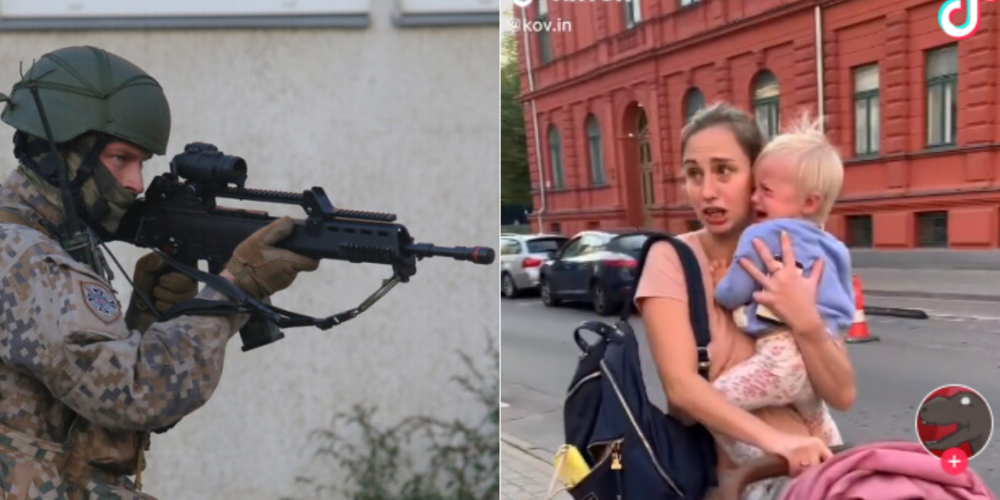 Ее предупреждали: армия пояснила видео с испуганной стрельбой женщиной и ребенком