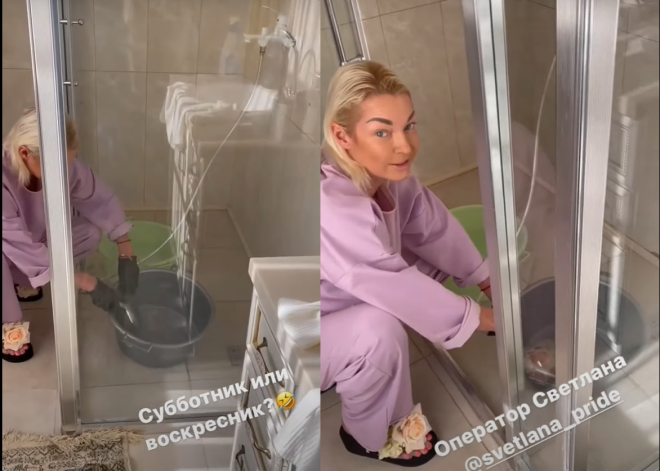 Моет тазики! Волочкова показала, как сама делает "грязную" работу по дому