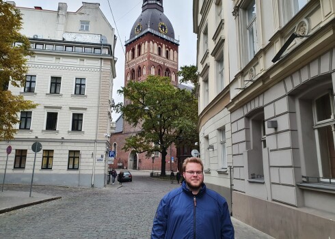 Biznesa augstskolas Turība ERASMUS+ apmaiņas programmas students no Vācijas Martin Hanemann.