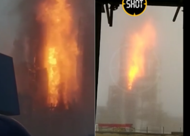 ВИДЕО: в России на газоперерабатывающем заводе произошел мощный взрыв