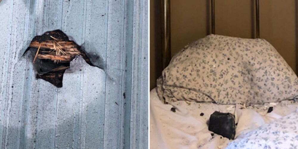 Спящая женщина едва не погибла, когда крышу ее дома пробил метеорит