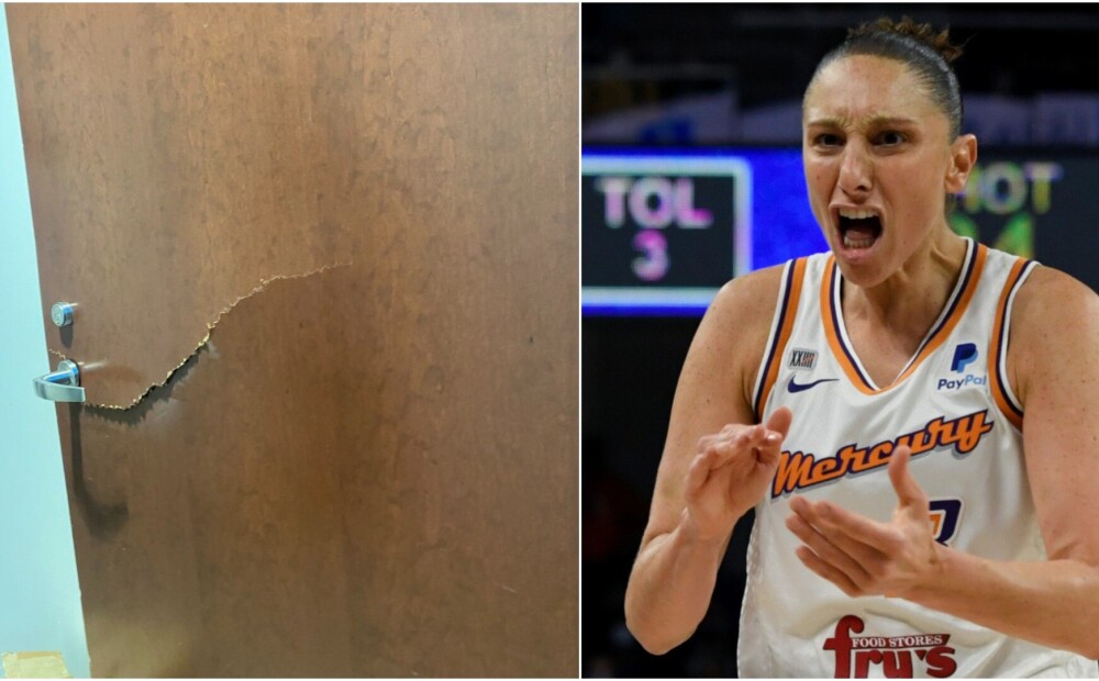 Sieviešu basketbola zvaigzne pēc neveiksmes finālā dusmās izlauž ģērbtuves durvis