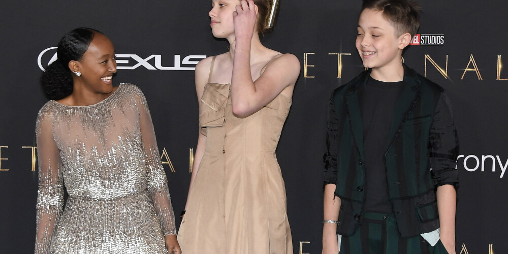 Дочь Анджелины Джоли и Брэда Питта Шайло впервые вышла в свет в платье