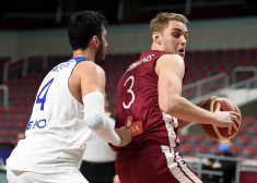 Latvijas basketbola izlases spēlētājs Rolands Freimanis.