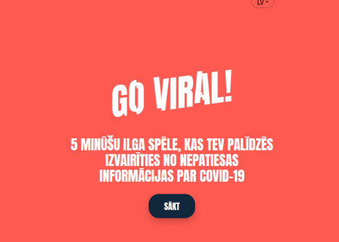 Latviešu valodā iztulkota izglītojošā tiešsaistes spēle "Go Viral!"