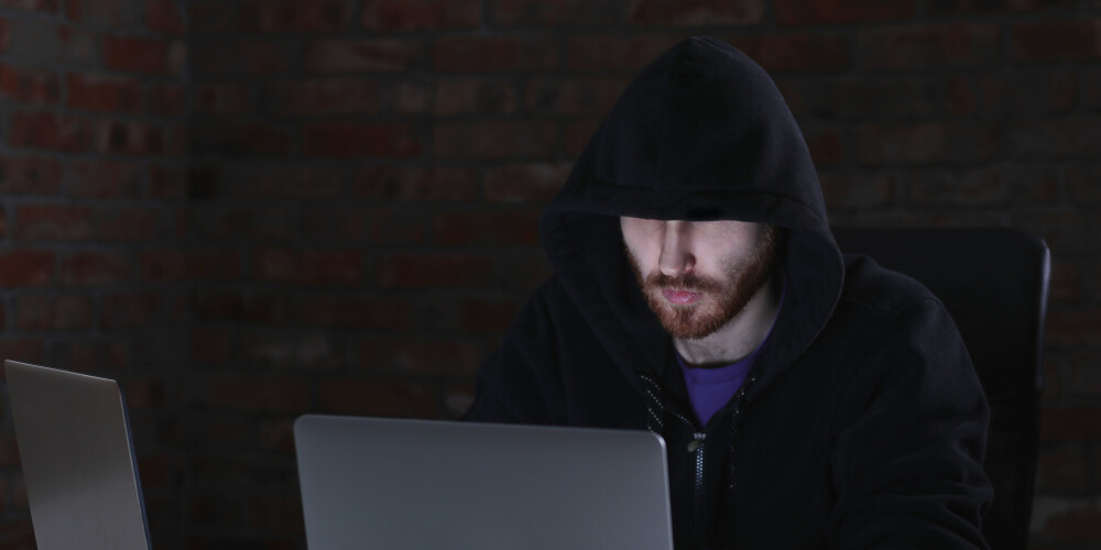Hacker in front of his computer
